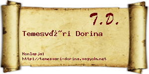 Temesvári Dorina névjegykártya
