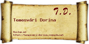 Temesvári Dorina névjegykártya