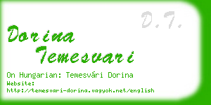 dorina temesvari business card